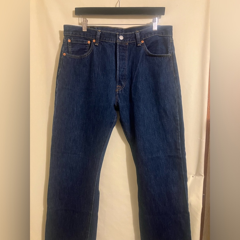 Levi’s Men’s 501 Button Fly Blue Denim Jeans Size 36x30